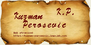 Kuzman Perošević vizit kartica